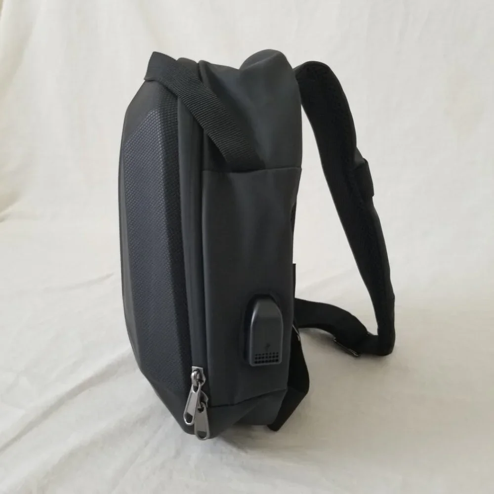 NEW! Anti-Theft Hard-Shell Crossbody/Shoulder Bag w/Locking Zippers and Strap